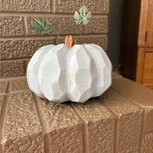 White Ceramic Pumpkin Decor*
